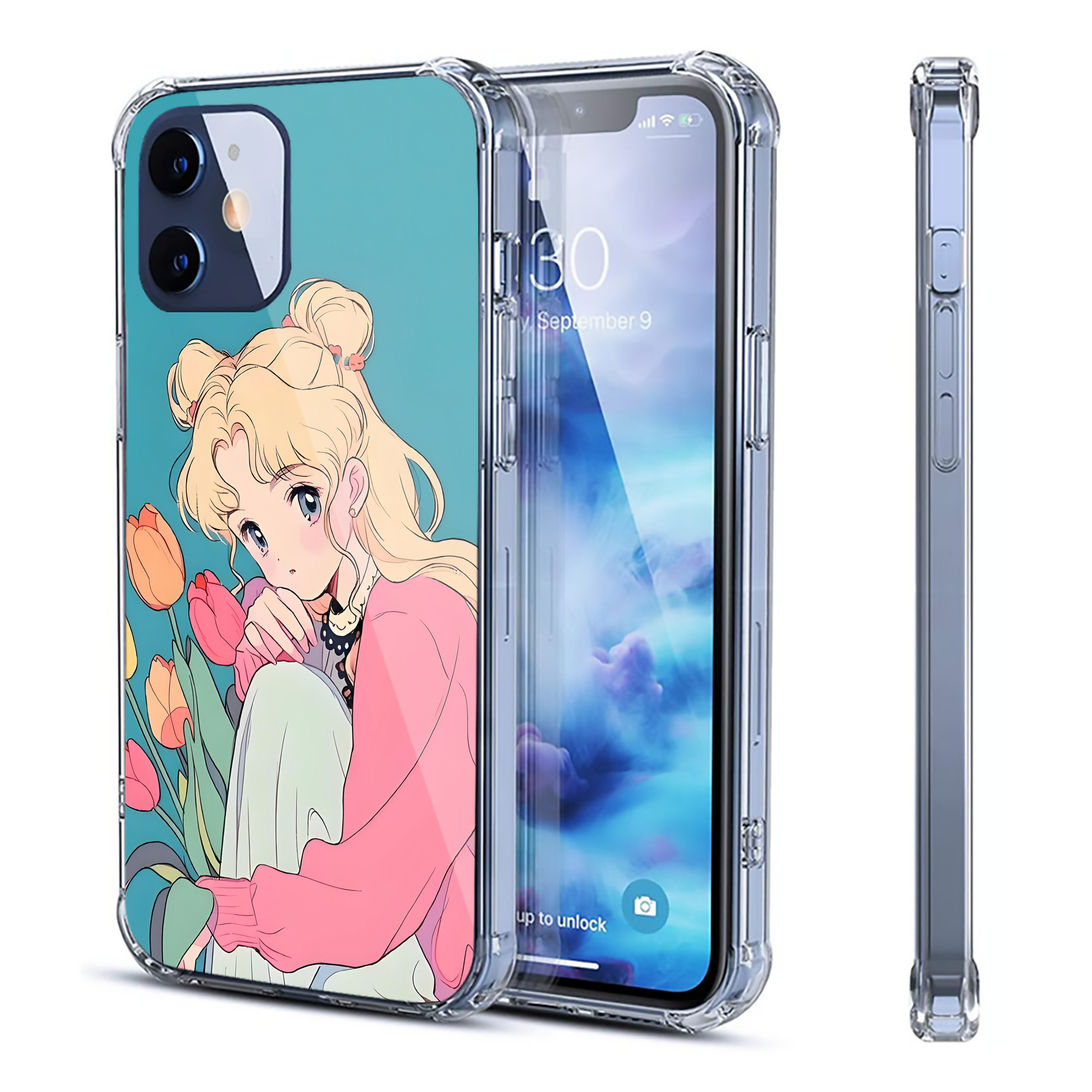 （画像用） 美少女戦士セーラームーン Sailor Moon 【iPhone 12シリーズ対応】透明スマホケース（クリアソフトケース）